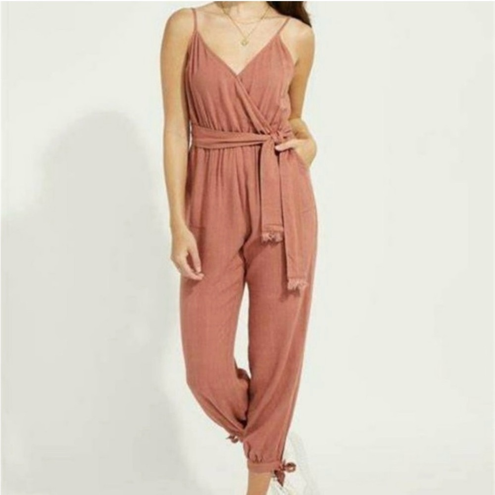 Women's Sleeveless Jumpsuit in Pink clay MED